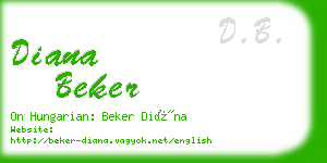 diana beker business card